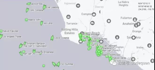 location from Marine Tarffic